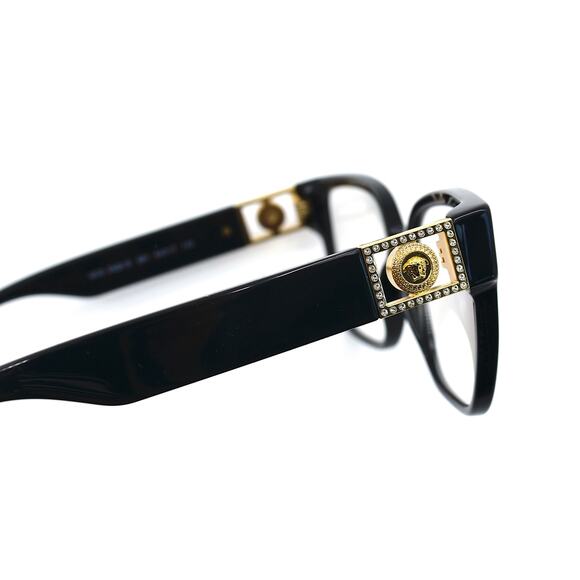 NEW VERSACE VE3329B GB1 BLACK AUTHENTIC EYEGLASSES FRAME - Picture 12 of 16